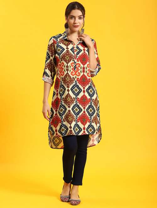 women multi colored printed kurta  - 21221699 - Very Small Image - 1