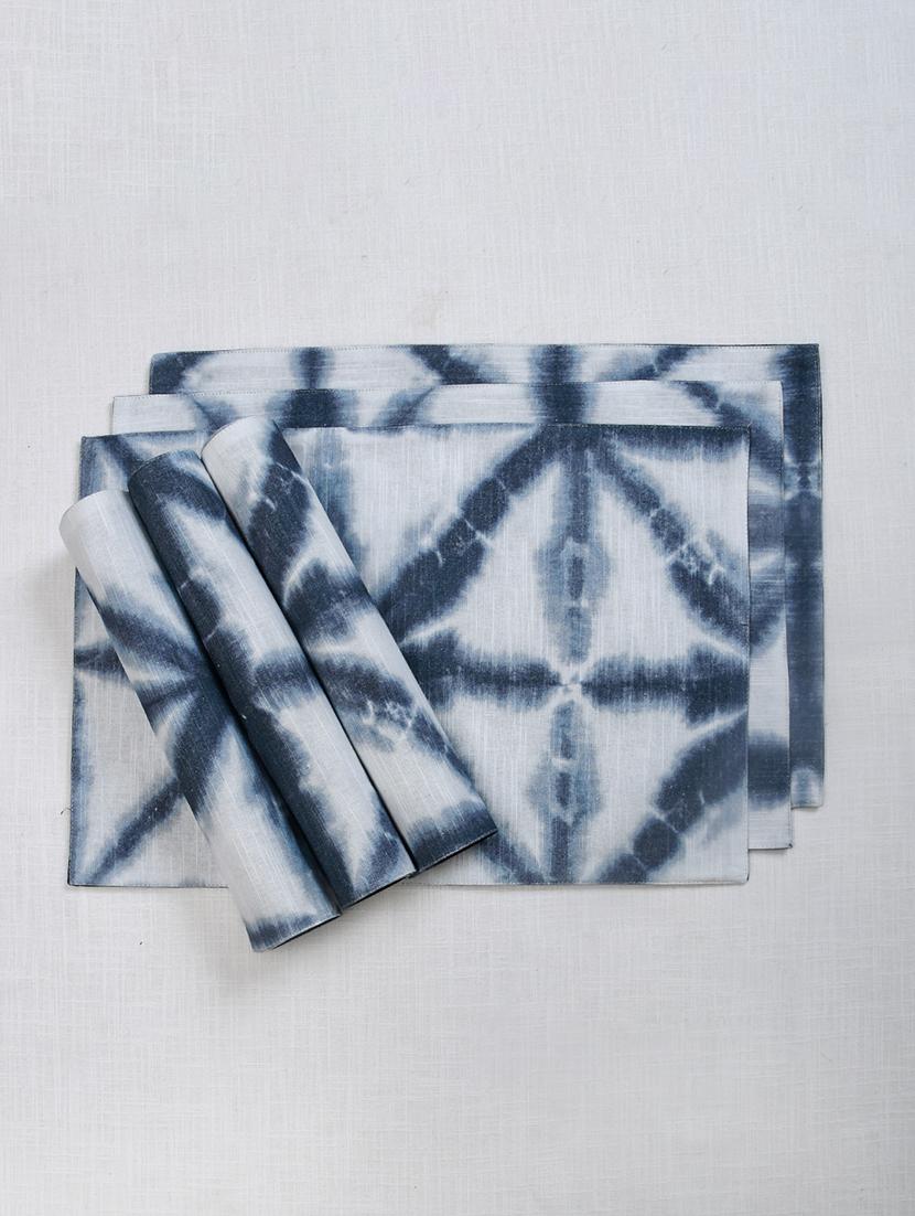 ratan cart blue & grey cotton printed 13x19 inch placemat set of 6 - 21231164 - Zoom Image - 3