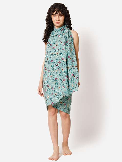 blue polyester coverup - 21237255 - Very Small Image - 1