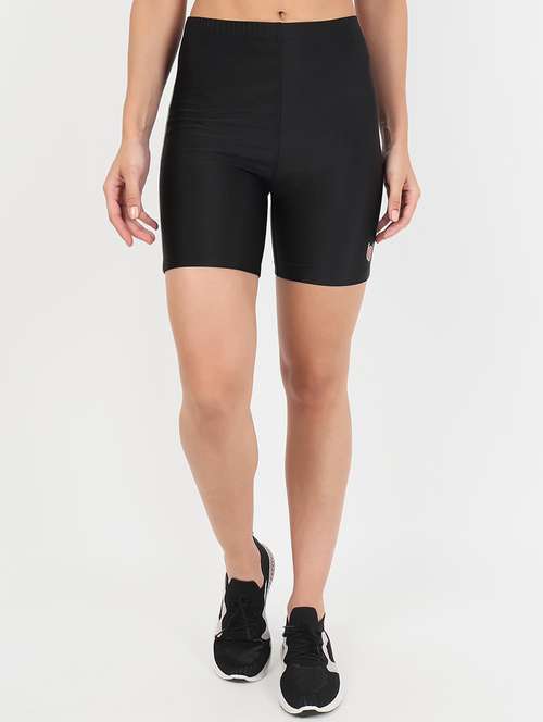 black polyester cycling  shorts - 21237406 - Very Small Image - 1