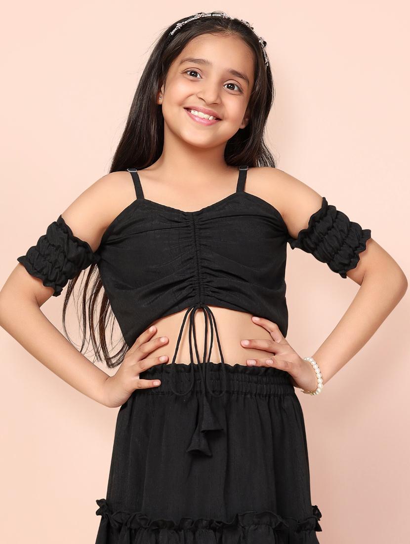 black polyester top & skirt set - 21243060 - Zoom Image - 3