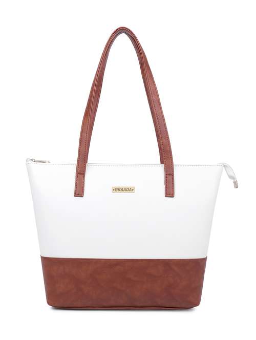 white leatherette (pu) handbag - 21248632 - Very Small Image - 1