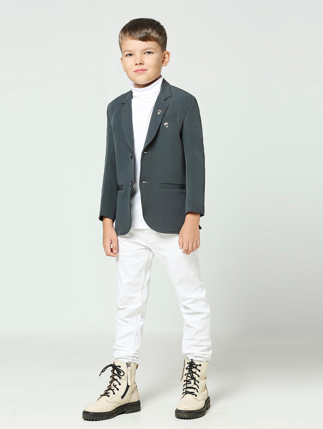 boys long sleeve solid blazer - 21249465 - Standard Image - 3