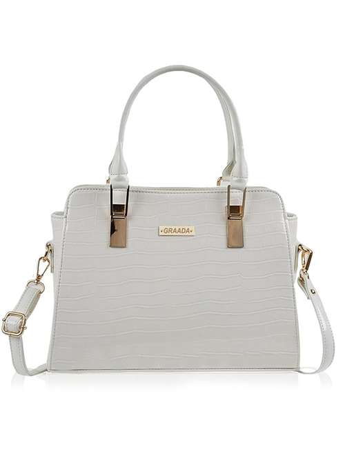 white leatherette handbag - 21259555 - Very Small Image - 1