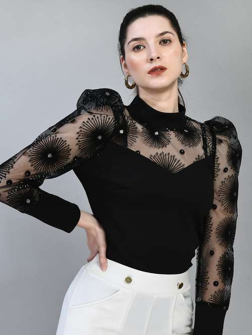 women puff sleeves top - 21269568 - Very Small Image - 1