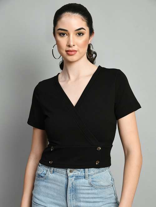 women short sleeves crop top - 21269651 - Very Small Image - 1
