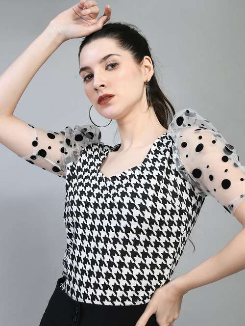 white viscose crop top - 21269725 - Very Small Image - 1