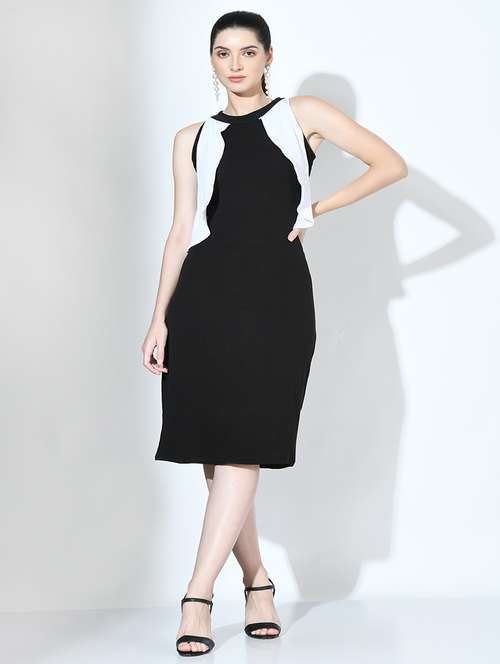 black polyester sheath dress - 21270133 - Very Small Image - 1