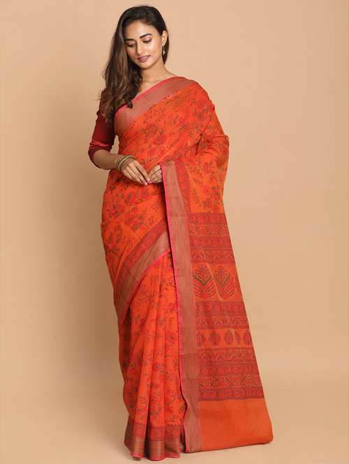 women self design handloom saree with blouse - 21272083 - Very Small Image - 1