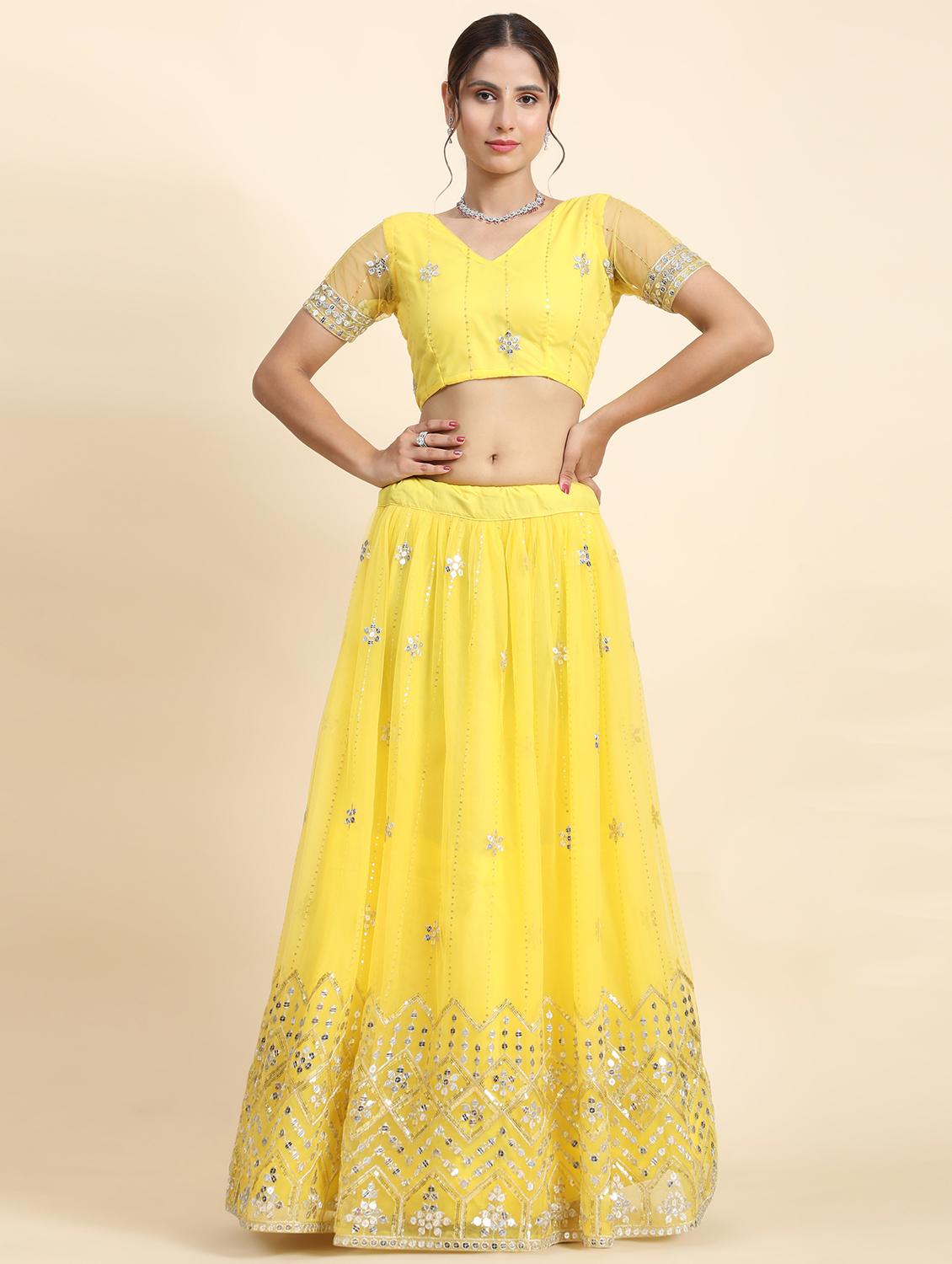 women semi-stitched lehenga choli with dupatta - 21275681 - Zoom Image - 3