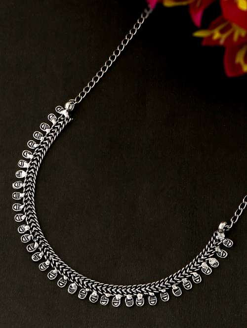 silver brass short necklace - 21279330 - Very Small Image - 1