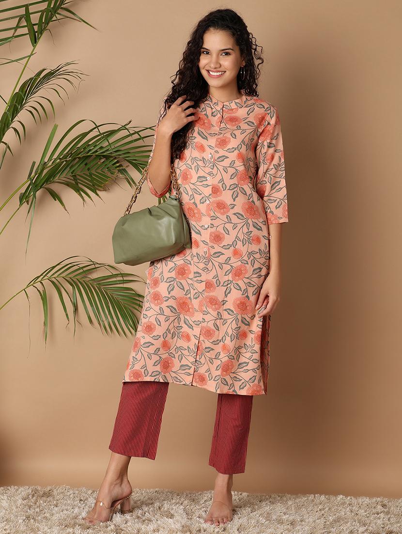 women maroon cotton cigarette pants - 21289683 - Zoom Image - 4