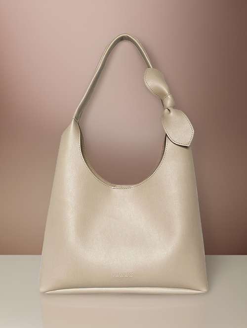 beige leatherette handbag - 21292096 - Very Small Image - 1