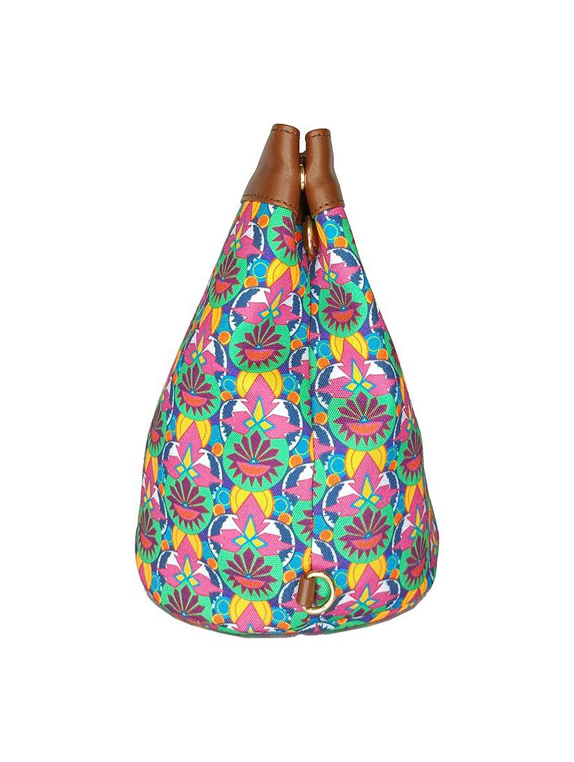 multi colored leatherette sling bag - 21292123 - Zoom Image - 2