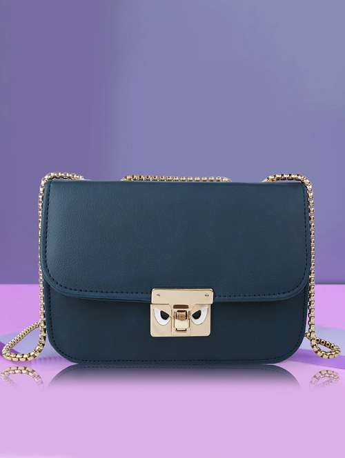 blue leatherette (pu)sling bag - 21296649 - Very Small Image - 1