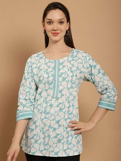 green cotton regular top - 21297496 - Very Small Image - 1