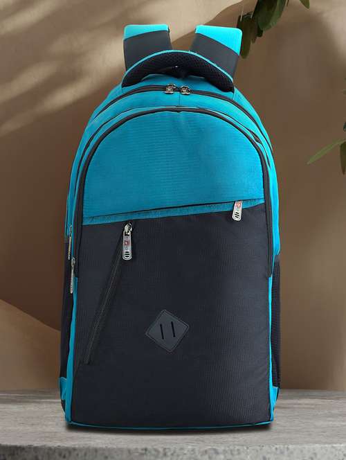men color block laptop backpack - 21301155 - Very Small Image - 1