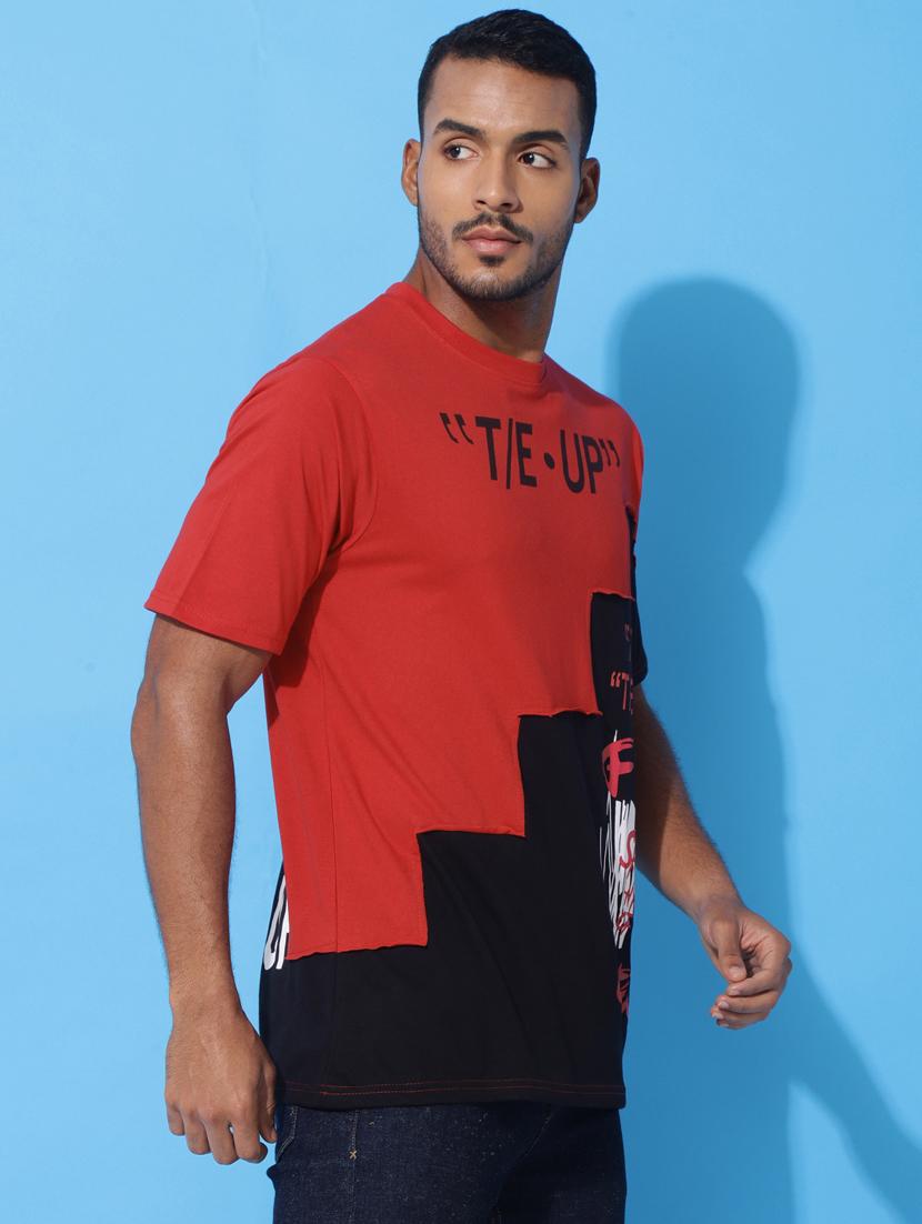 men front & back printed oversized short sleeves t-shirt - 21303661 - Zoom Image - 5