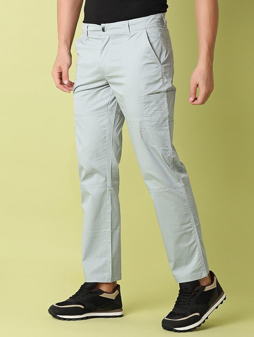 men grey cotton chinos trouser - 21305529 - Standard Image - 2