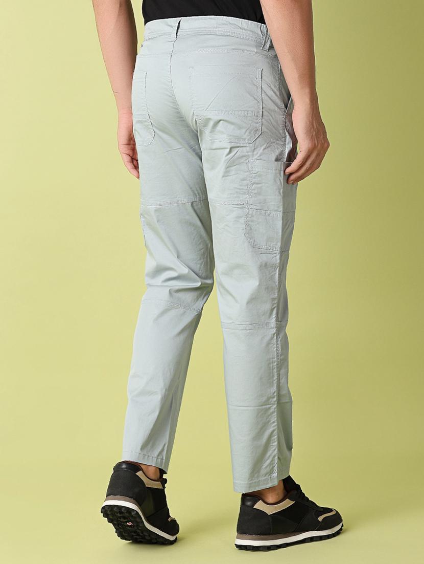 men grey cotton chinos trouser - 21305529 - Standard Image - 3