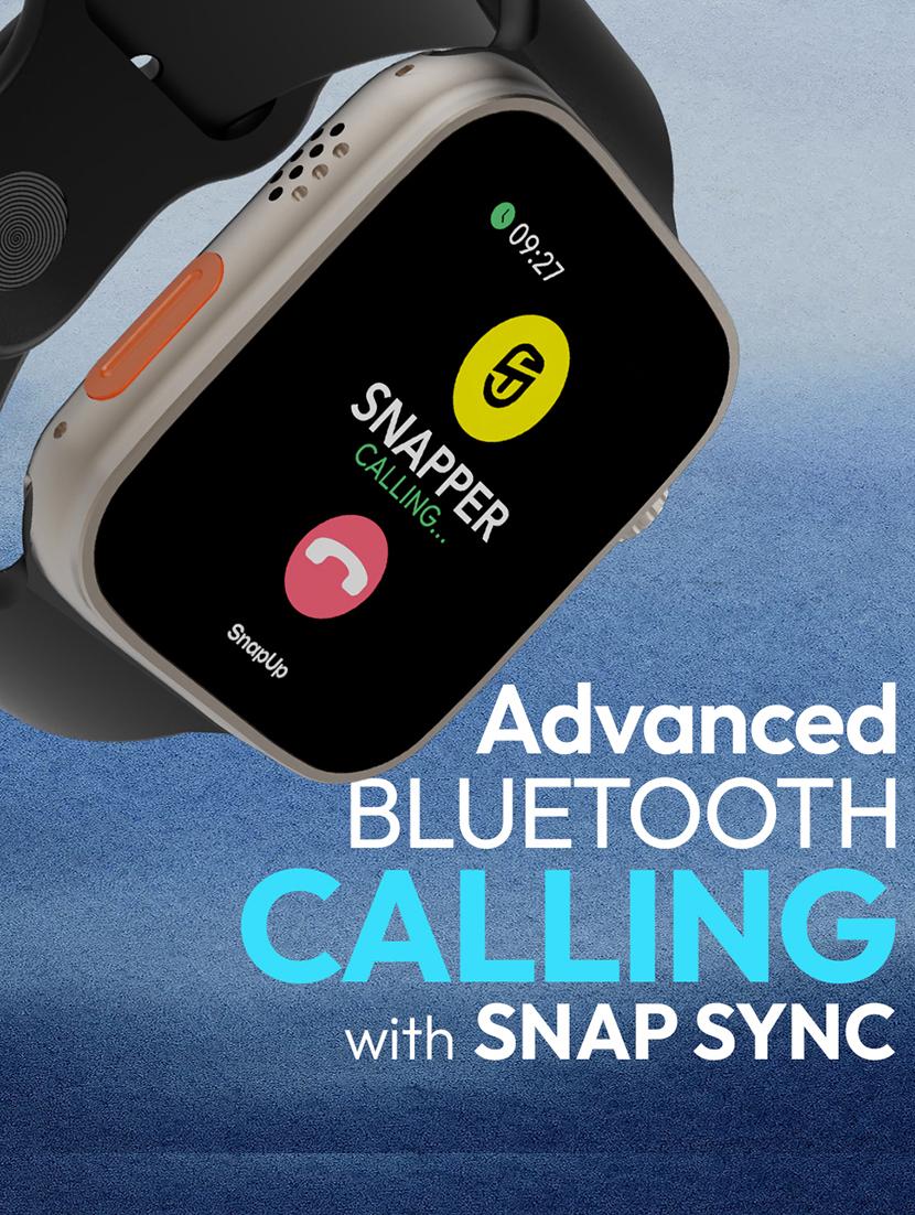 snapup infinity max bluetooth calling smartwatch (champagne black) - 21316581 - Standard Image - 2