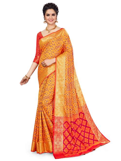 women self design banarasi saree with blouse - 21318271 - Very Small Image - 1