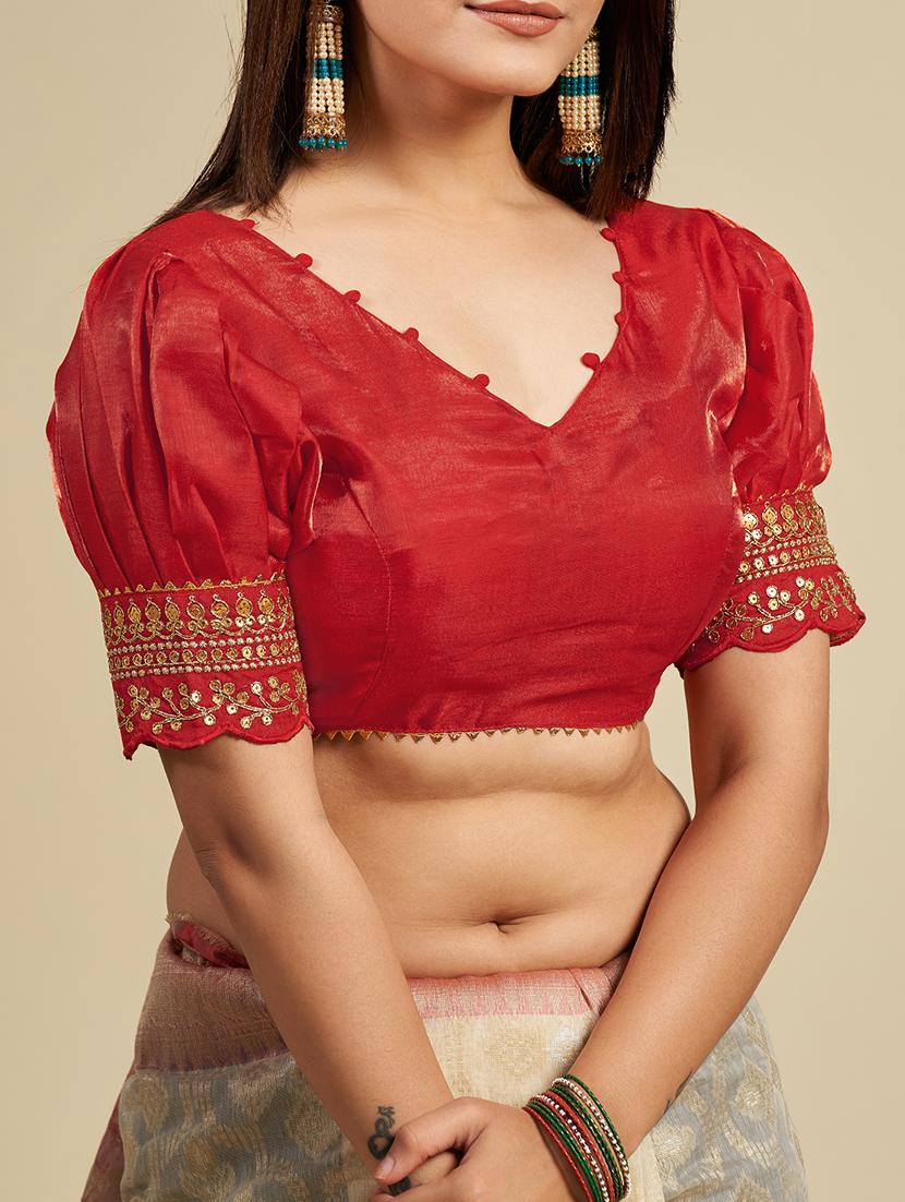 women stitched embroidered blouse - 21320833 - Standard Image - 4