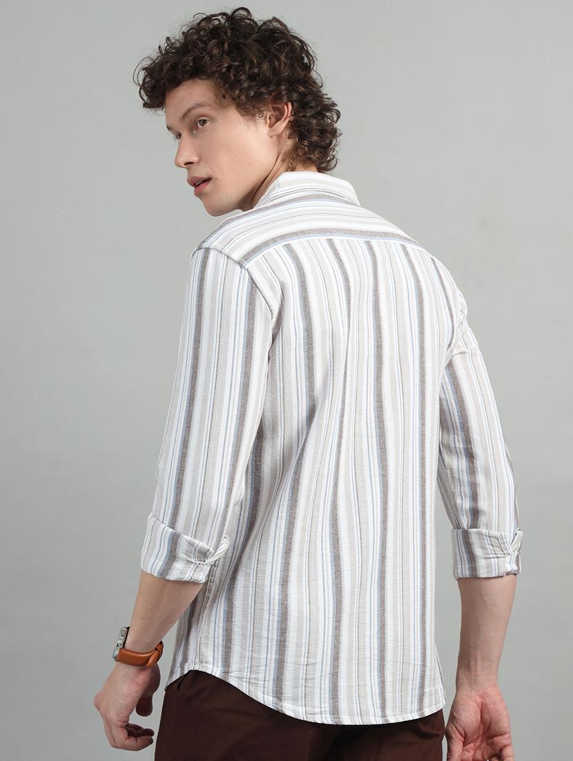 men striped casual shirt - 21334377 - Zoom Image - 2