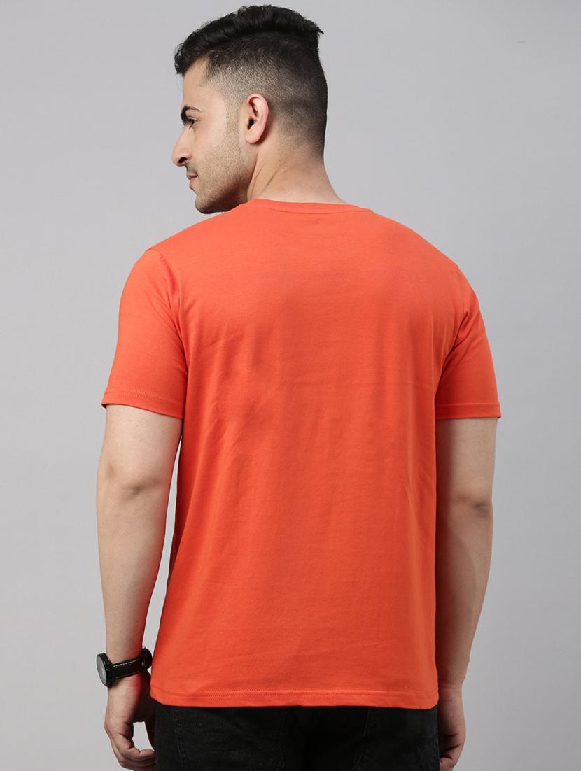 men round neck front print t-shirt - 21334982 - Zoom Image - 2
