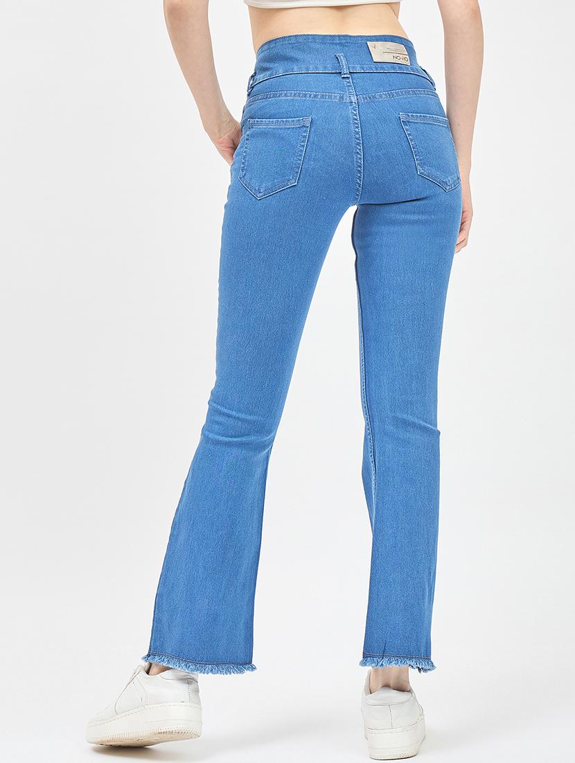 women solid mid rise bootcut jean - 21338083 - Standard Image - 2