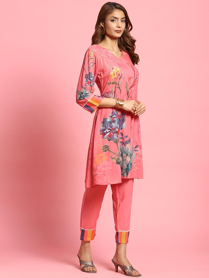 peach rayon coord set - 21342144 - Zoom Image - 2
