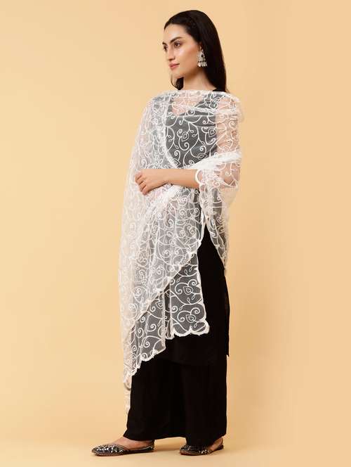 women embroidered dupatta - 21345600 - Very Small Image - 1