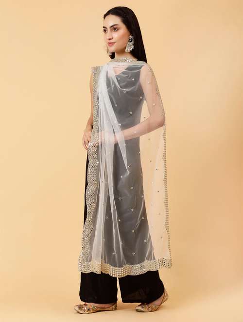 women mirror work dupatta - 21345604 - Very Small Image - 1