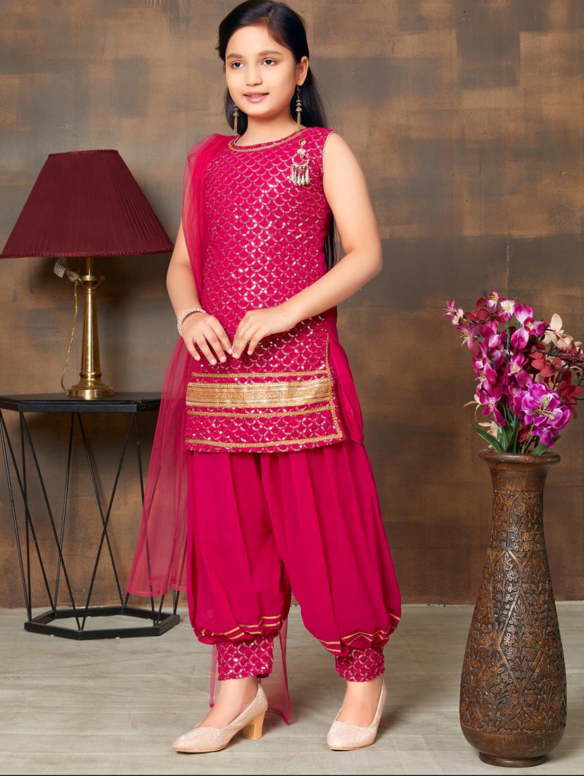 girls top and bottom ethnic wear sets - 21349098 - Standard Image - 2