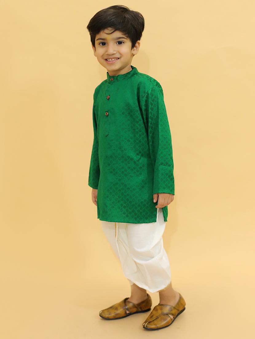 boys self design dhoti kurta set - 21368862 - Standard Image - 2