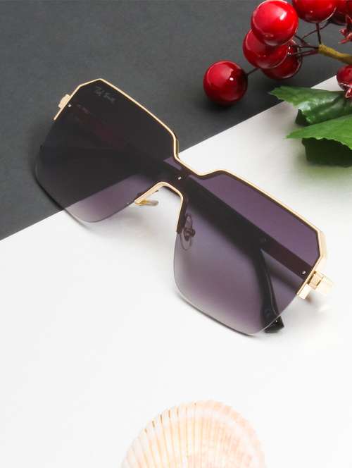 ted smith half rim square shape branded latest and stylish sunglasses | polycarbonate lens & 100 % uv protection | men & women - 21387317 - Very Small Image - 1
