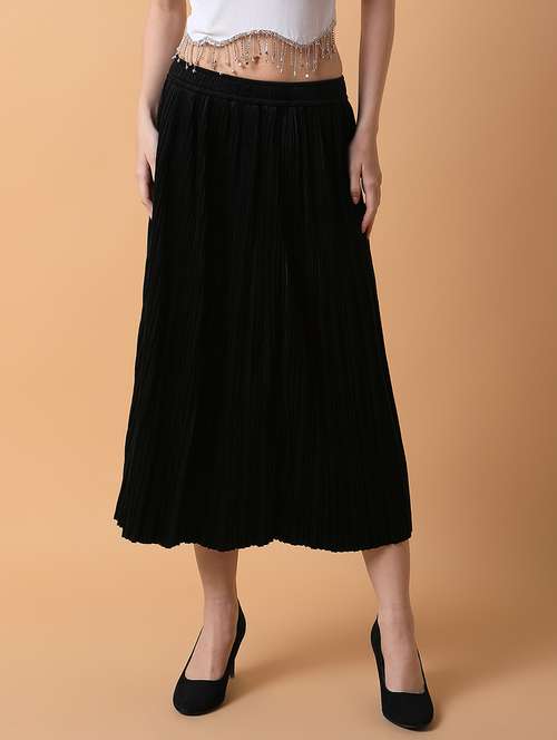 black solid flared skirt - 21387522 - Very Small Image - 1