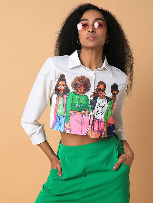 white graphic boxy shirt - 21387565 - Very Small Image - 1