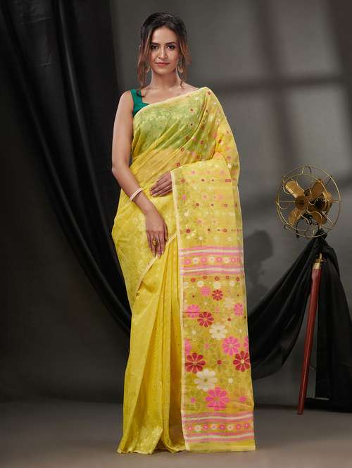 women self design jamdani saree - 21392533 - Very Small Image - 1