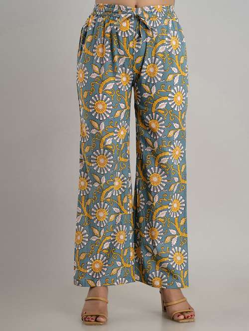 multi colored viscose palazzos - 21393299 - Very Small Image - 1