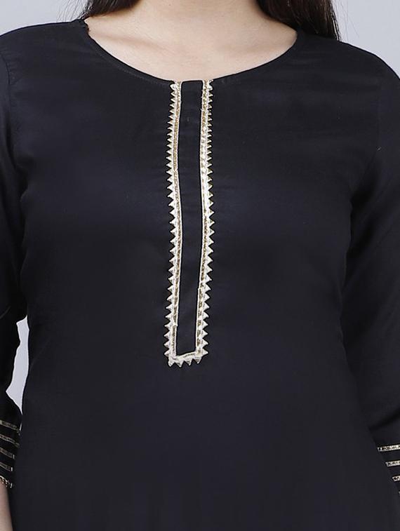 women black kurta palazzo set - 21393514 - Zoom Image - 2
