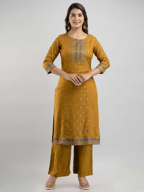 women printed kurta palazzo set - 21393546 - Very Small Image - 1