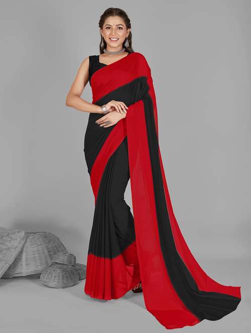 women solid plain saree with blouse - 21407939 - Very Small Image - 1
