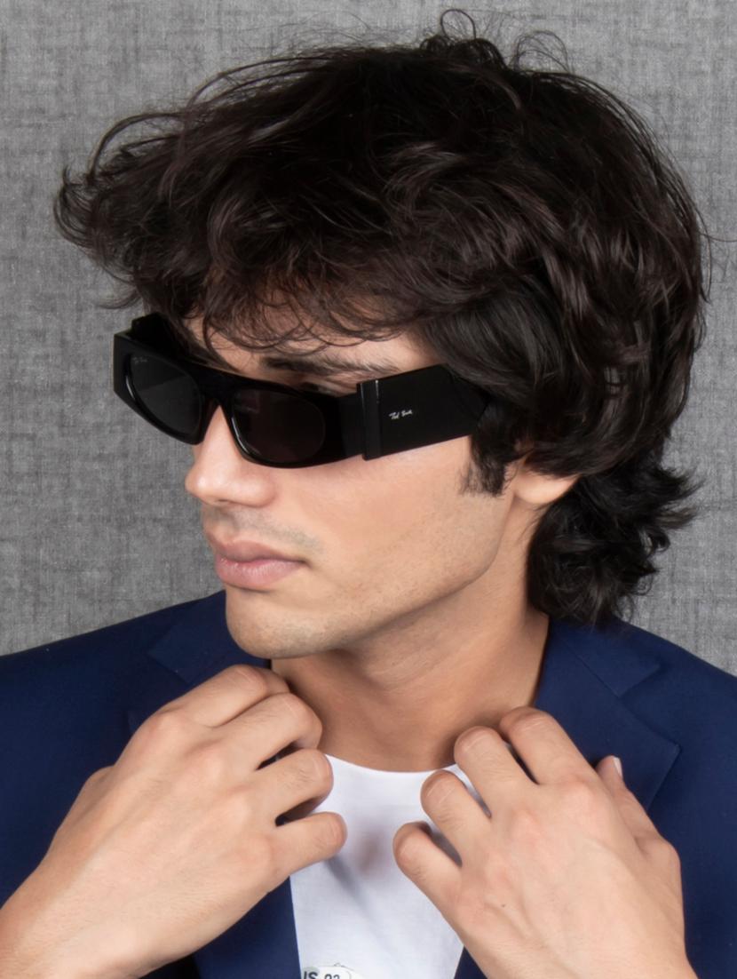 ted smith black square sunglasses for men & women | full rim & acetate frame | medium to large face ( 53-19-143 ) - 21458292 - Zoom Image - 5