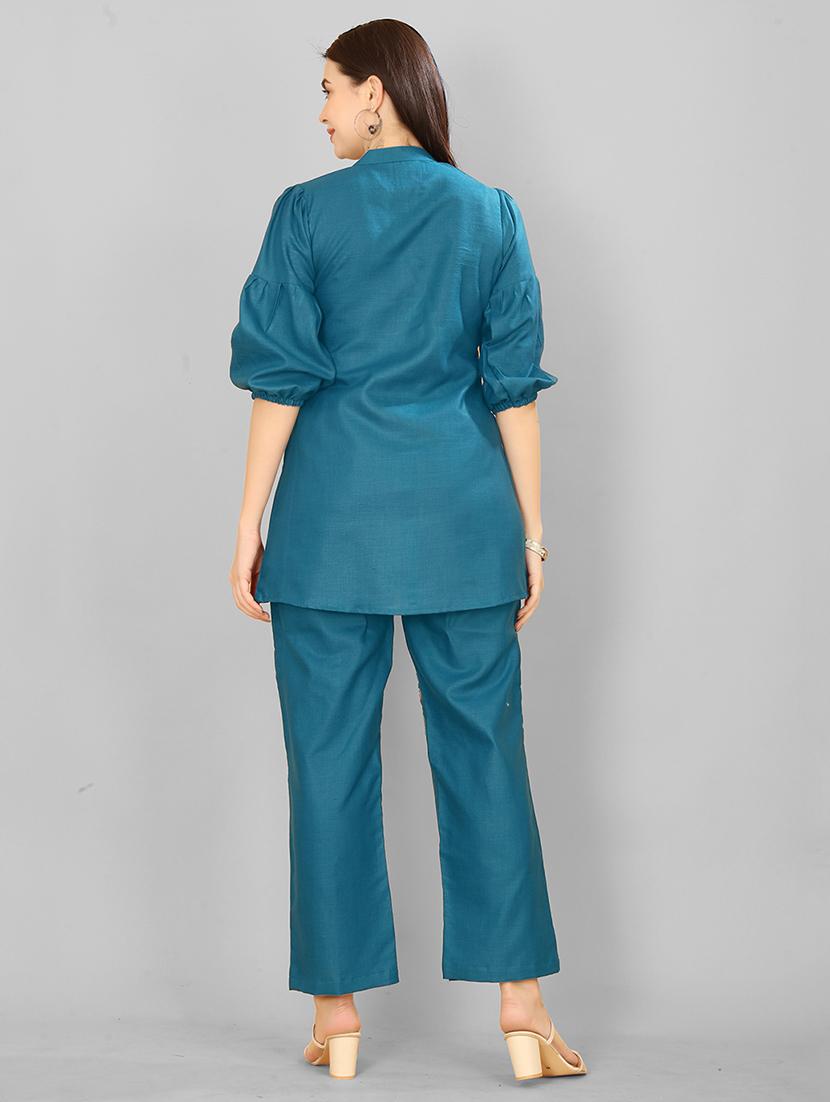 women embroidered co-ord set - 21463351 - Standard Image - 3