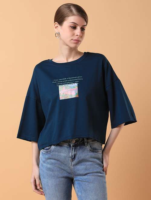 women printed boxy t-shirt - 21463559 - Very Small Image - 1