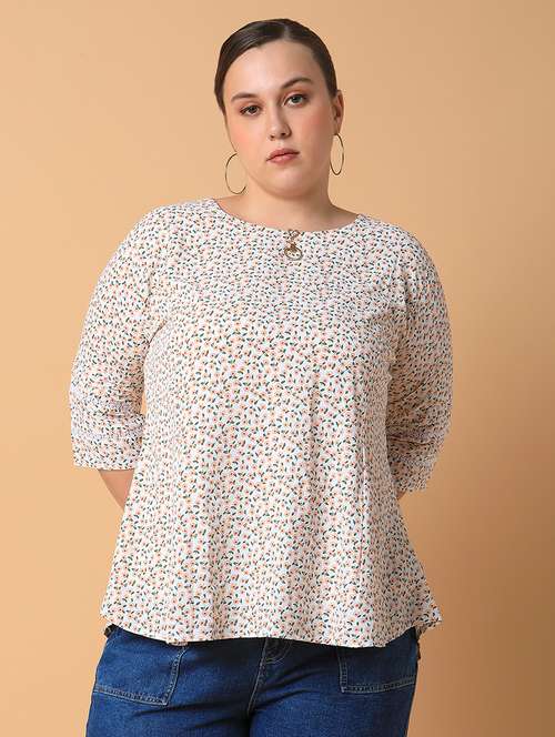 women plus size printed regular fit top - 21463744 - Very Small Image - 1