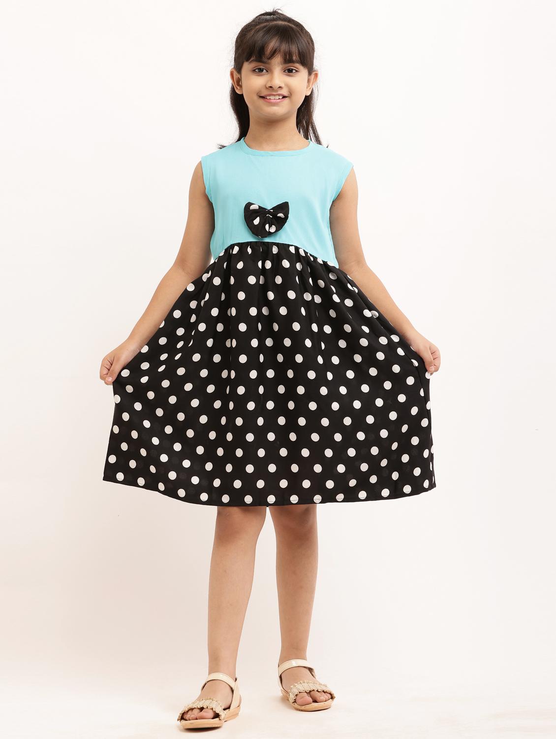 girl printed sleevless crepe frock - 21481100 - Standard Image - 4