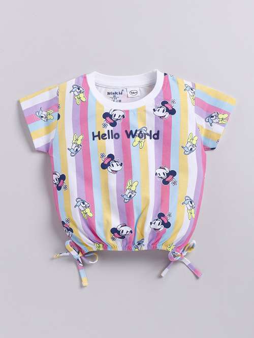 girls cute character round neck top - 21484530 - Very Small Image - 1