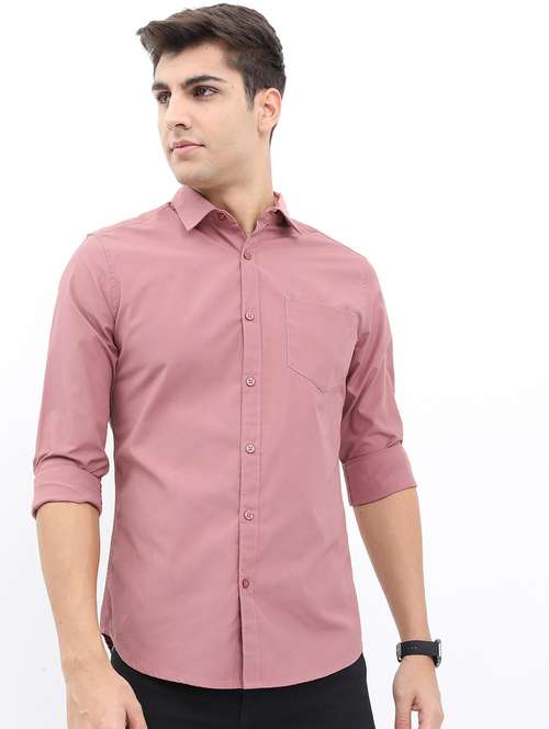 men solid collared casual wear shirt - 21487090 - Very Small Image - 1